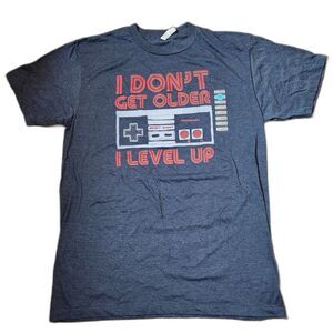 I Don’t Get Older I Level Up Men’s XLT Blue Graphic Tee NWOT